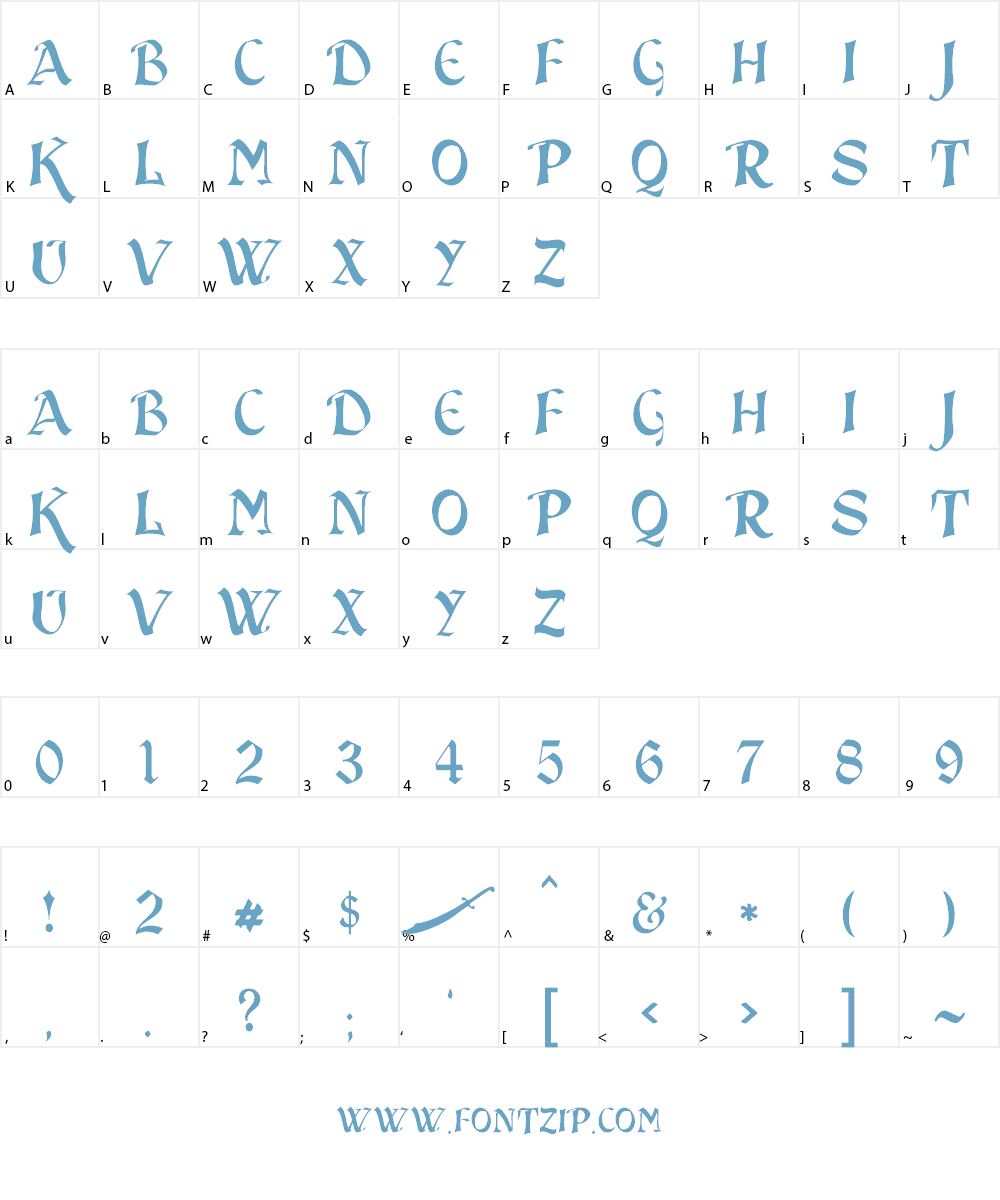 JMH Sindbad Font Character